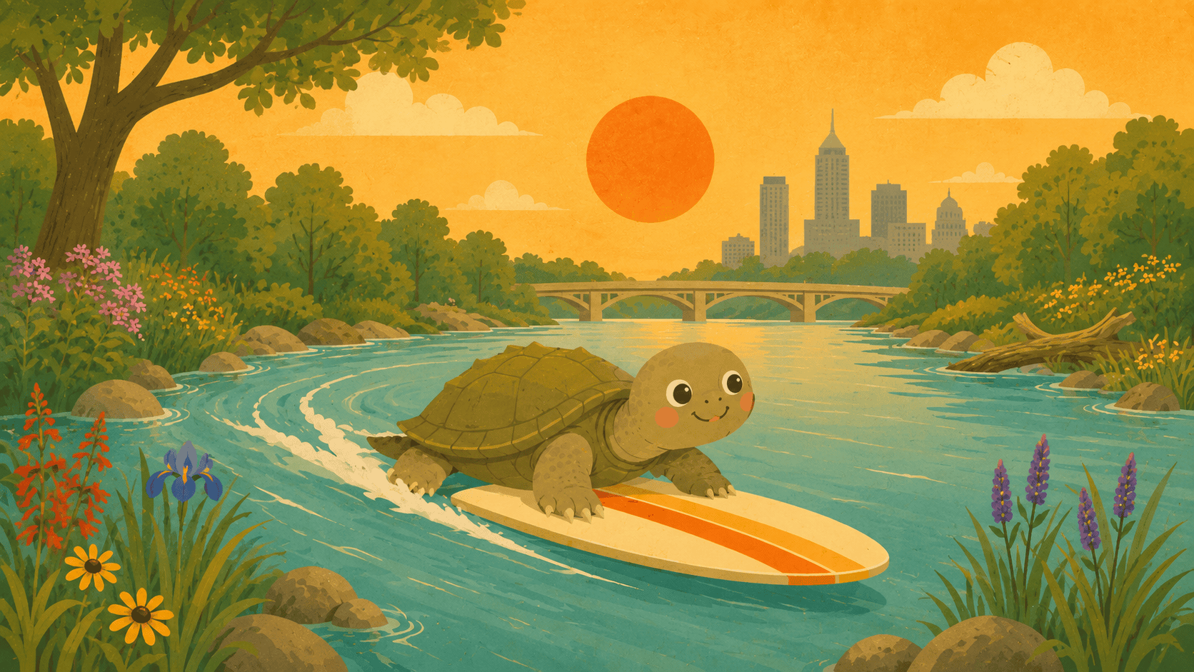 TT-13 Snapping Turtle: "No Nonsense", a Turtle Tuesday Club illustration by Lee Eisenbarth