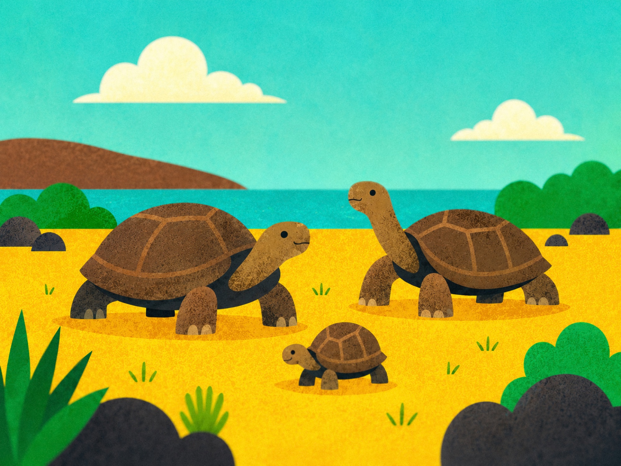 TT-14 Galápagos Giant Tortoise: "Ancient Giant", a Turtle Tuesday Club illustration by Lee Eisenbarth